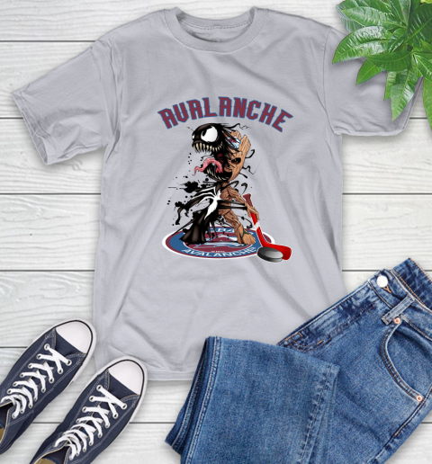 NHL Colorado Avalanche Hockey Venom Groot Guardians Of The Galaxy T-Shirt 6