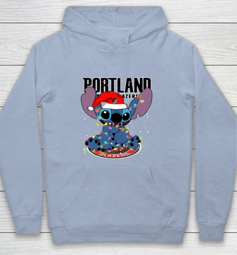 Portland Trail Blazers NBA noel stitch Basketball Christmas Youth Hoodie 5