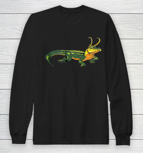 Loki gator Alligator loki Croki Crocodile God of mischief Long Sleeve T-Shirt