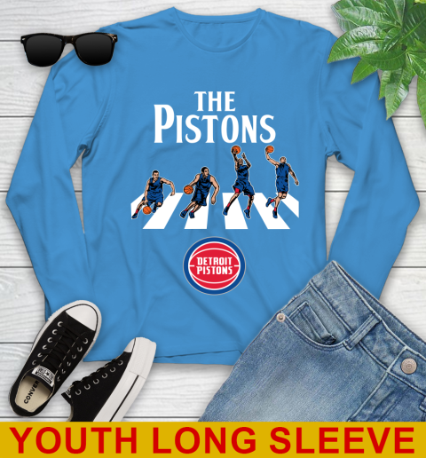 NBA Basketball Detroit Pistons The Beatles Rock Band Shirt Youth Long Sleeve 8