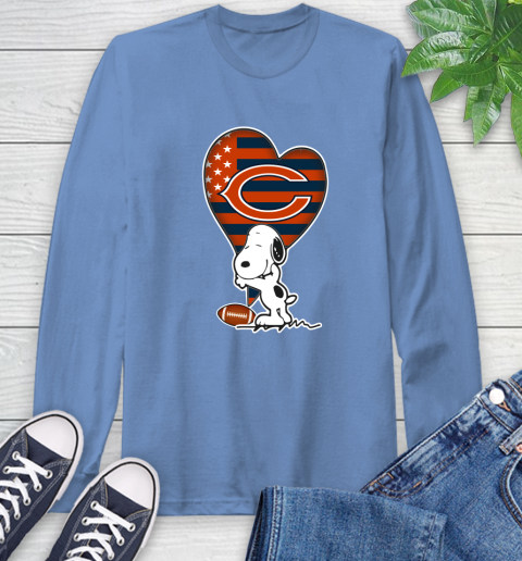 Chicago Bears NFL Football The Peanuts Movie Adorable Snoopy Long Sleeve T-Shirt 11