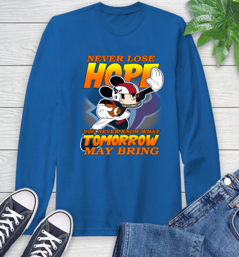 Houston Texans NFL Football Mickey Disney Never Lose Hope Long Sleeve T-Shirt 10