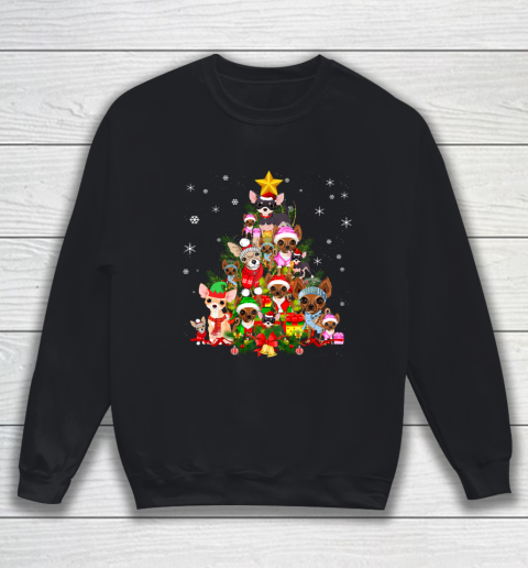Chihuahua Christmas Tree T Shirt Xmas Gift For Chihuahua Dog Sweatshirt