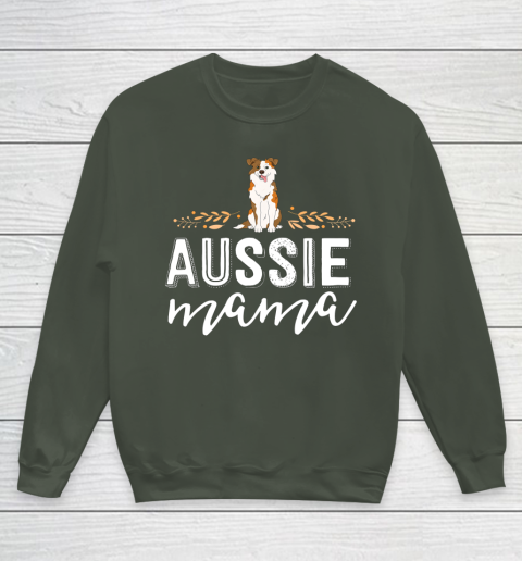 Dog Mom Shirt Aussie Mama Dog Mom Shirt For Women Australian Shepherd Youth Sweatshirt 8