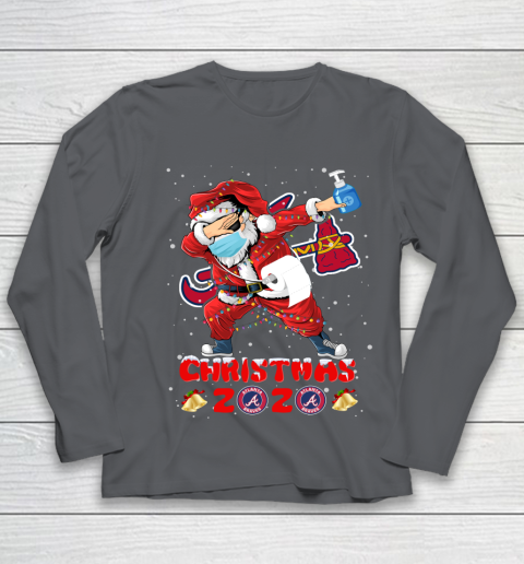 Atlanta Braves Funny Santa Claus Dabbing Christmas 2020 MLB Youth Long Sleeve 6