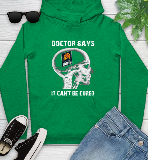 NBA Phoenix Suns Basketball Skull It Can't Be Cured Shirt Youth Hoodie 7