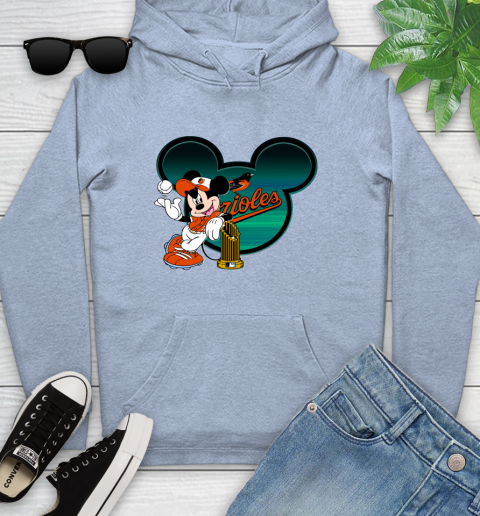 MLB Baltimore Orioles The Commissioner's Trophy Mickey Mouse Disney Youth Hoodie 10