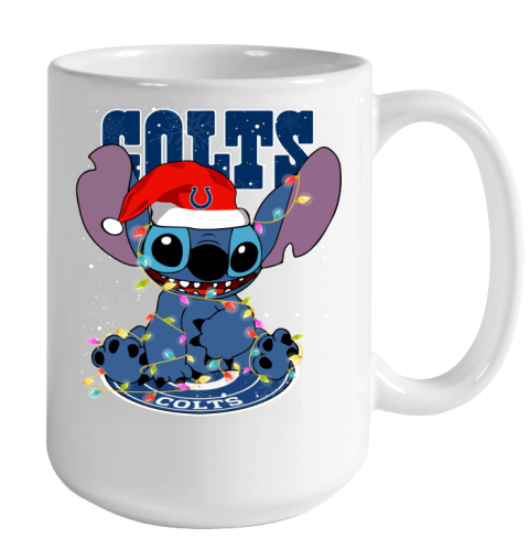 Indianapolis Colts NFL Football noel stitch Christmas Color Changing Mug 15oz 2
