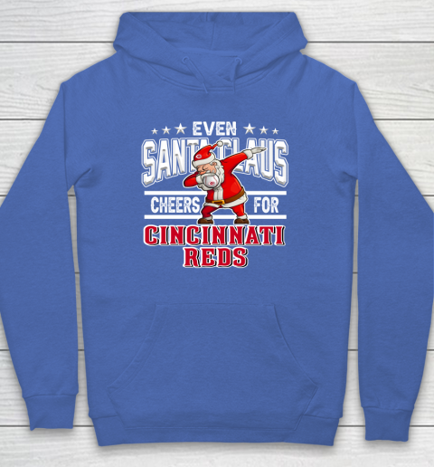 Cincinnati Reds Even Santa Claus Cheers For Christmas MLB Hoodie 6