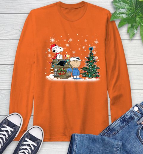 NFL Carolina Panthers Snoopy Charlie Brown Christmas Football Super Bowl Sports Long Sleeve T-Shirt 4
