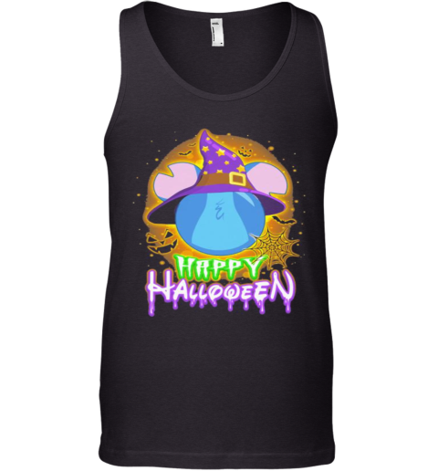 Happy Halloween Mickey Mouse Stitch Witch Moon Tank Top