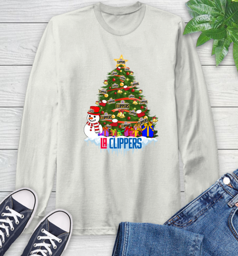 LA Clippers Merry Christmas NBA Basketball Sports Long Sleeve T-Shirt 12