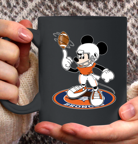 NFL Football Denver Broncos Cheerful Mickey Disney Shirt Ceramic Mug 15oz