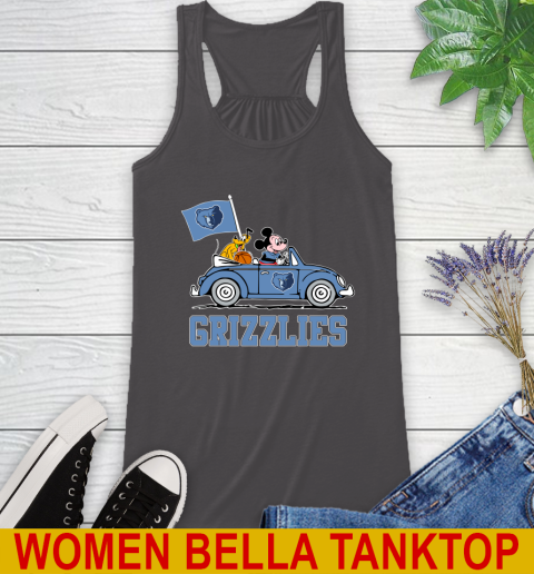 NBA Basketball Memphis Grizzlies Pluto Mickey Driving Disney Shirt Racerback Tank 12