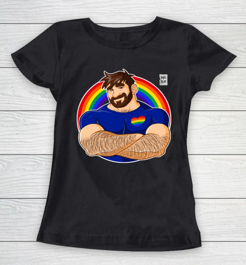 ADAM LIKES CROSSING ARMS  GAY PRIDE LGBT Gay Pride Women's T-Shirt