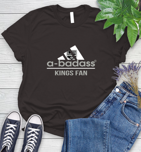 NHL A Badass Los Angeles Kings Fan Adidas Hockey Sports Women's T-Shirt 11