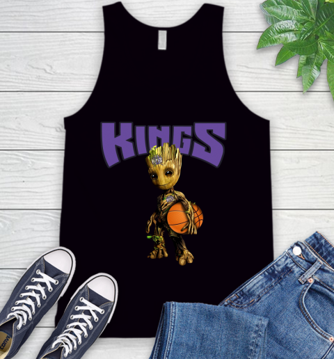 Sacramento Kings NBA Basketball Groot Marvel Guardians Of The Galaxy Tank Top 2