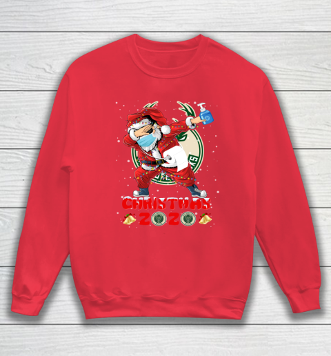 Milwaukee Bucks Funny Santa Claus Dabbing Christmas 2020 NBA Sweatshirt 7