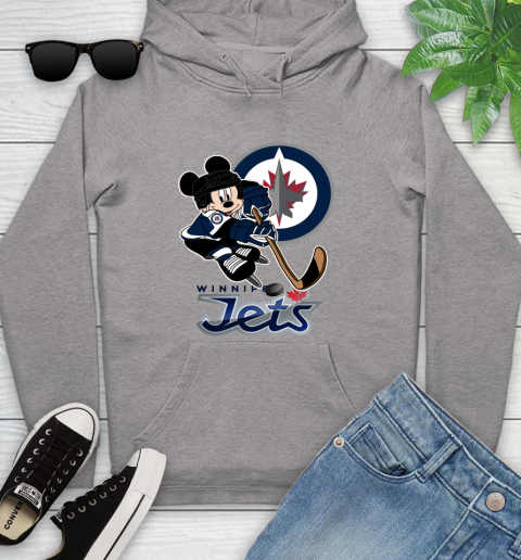 NHL Winnipeg Jets Mickey Mouse Disney Hockey T Shirt Youth Hoodie 6