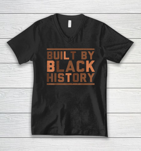 Built By Black History BHM African Pride Month V-Neck T-Shirt