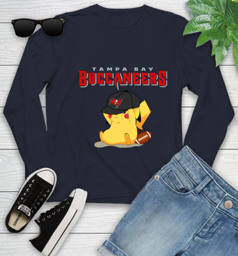 NFL Pikachu Football Tampa Bay Buccaneers Youth Long Sleeve 3