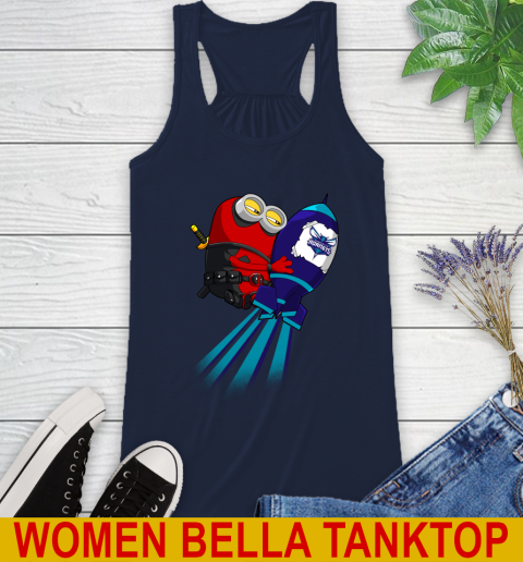 NBA Basketball Charlotte Hornets Deadpool Minion Marvel Shirt Racerback Tank 9