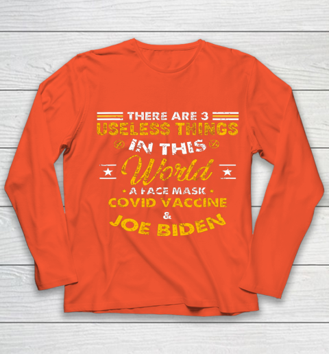 Facemask Covid And Joe Biden There Are Three Useless Things In This World Quote Youth Long Sleeve 4 Facemask Covid And Joe Biden There Are Three Useless Things In This World Quote Youth Long Sleeve - Image 4