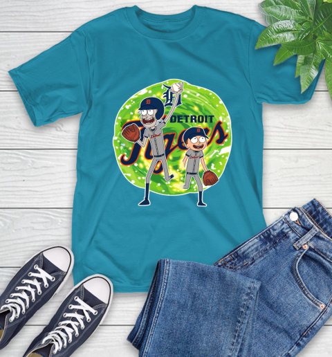 MLB Detroit Tigers Rick And Morty Baseball Sports T-Shirt 8