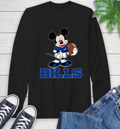 NFL Football Buffalo Bills Cheerful Mickey Mouse Shirt Long Sleeve T-Shirt