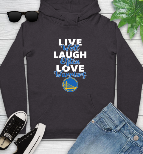 NBA Basketball Golden State Warriors Live Well Laugh Often Love Shirt Youth Hoodie 6