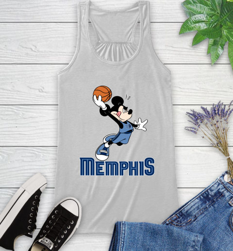 NBA Basketball Memphis Grizzlies Cheerful Mickey Mouse Shirt Racerback Tank 2