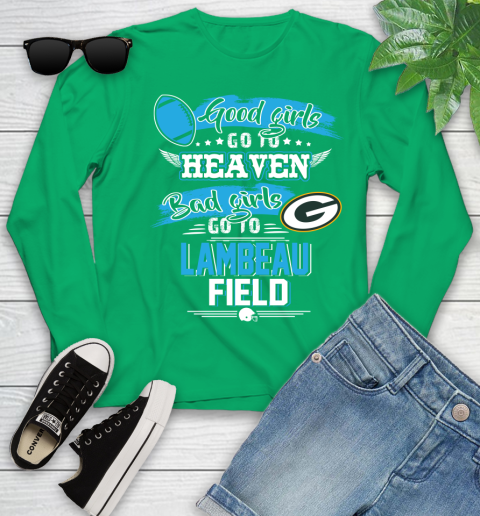 Green Bay Packers NFL Bad Girls Go To Lambeau Field Shirt Youth Long Sleeve 7
