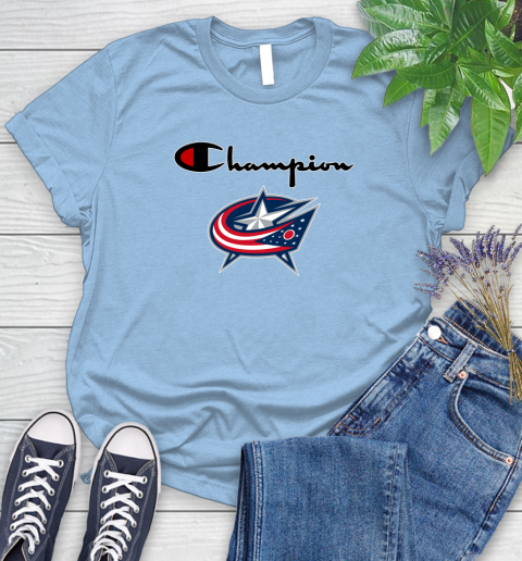 NHL Hockey Columbus Blue Jackets Champion Shirt Women's T-Shirt 6