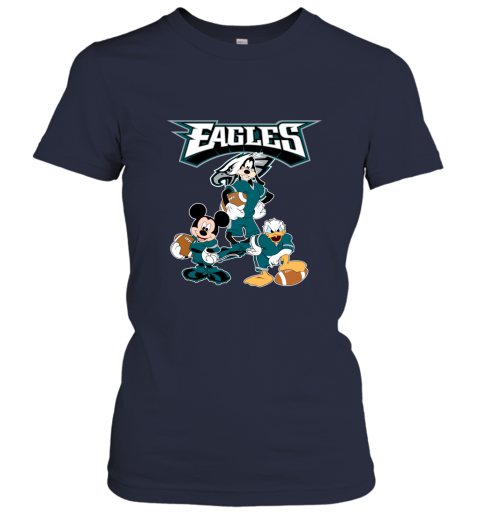 Mickey Donald Goofy The Three Philadelphia Eagles Football Shirts Women's T- Shirt 