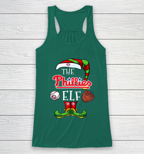 Philadelphia Phillies Christmas ELF Funny MLB Racerback Tank 5