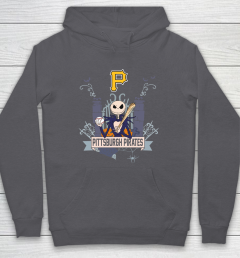 MLB Pittsburgh Pirates Baseball Jack Skellington Halloween Hoodie 4