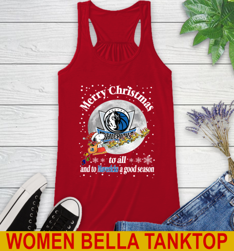Dallas Mavericks Merry Christmas To All And To Mavericks A Good Season NBA Basketball Sports Racerback Tank 4