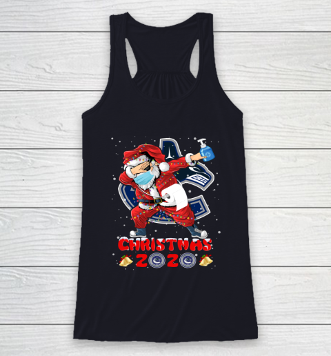 Vancouver Canucks Funny Santa Claus Dabbing Christmas 2020 NHL Racerback Tank 7