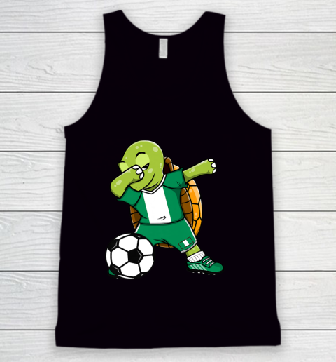 Dabbing Turtle Nigeria Soccer Fans Jersey Nigerian Football Tank Top
