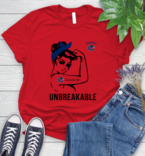 NHL Vancouver Canucks Girl Unbreakable Hockey Sports Women's T-Shirt 9