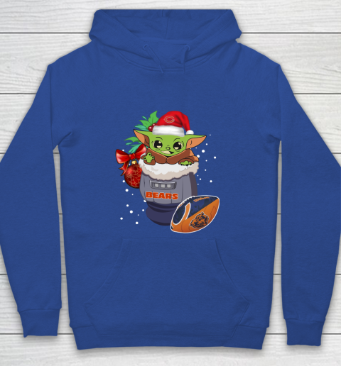 Chicago Bears Christmas Baby Yoda Star Wars Funny Happy NFL Youth Hoodie 8