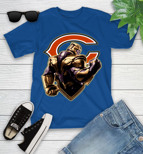 NFL Thanos Avengers Endgame Football Sports Chicago Bears Youth T-Shirt 9