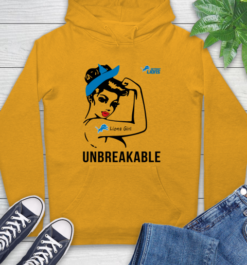 NFL Detroit Lions Girl Unbreakable Football Sports Hoodie 2