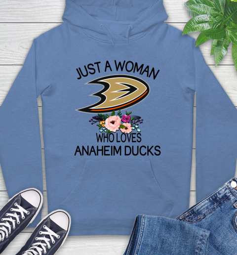 NHL Just A Woman Who Loves Anaheim Ducks Hockey Sports Hoodie 9