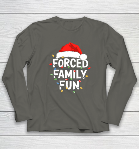 Forced Family Fun Shirt Christmas Pajamas Long Sleeve T-Shirt 4