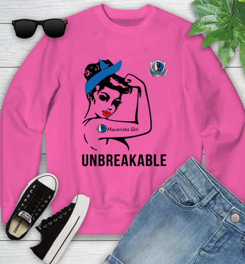 NBA Dallas Mavericks Girl Unbreakable Basketball Sports Youth Sweatshirt 3