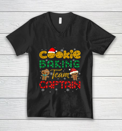 Cookie Baking Team Captain Gingerbread Christmas V-Neck T-Shirt