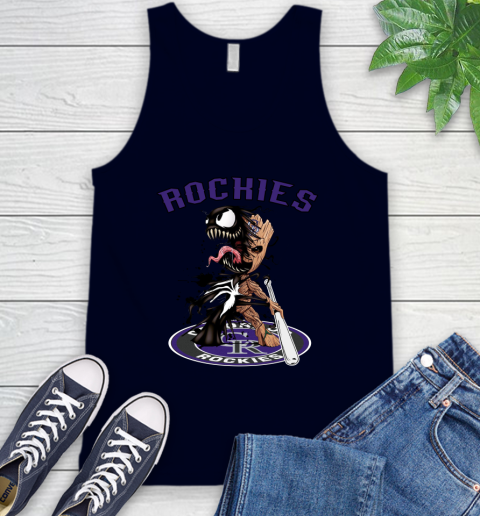 MLB Colorado Rockies Baseball Venom Groot Guardians Of The Galaxy Tank Top 3