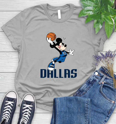 NBA Basketball Dallas Mavericks Cheerful Mickey Mouse Shirt Women's T-Shirt 5