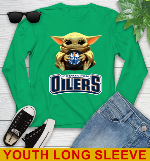NHL Hockey Edmonton Oilers Star Wars Baby Yoda Shirt 128